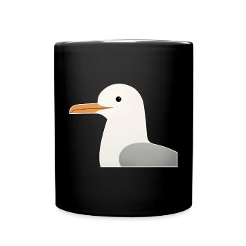 Minimaliste Mouette Design Oiseaux Animal Illustrati - Mug uni - noir - Devant