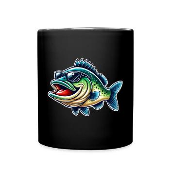 Perch fishing - Full Colour Mug - black - Front