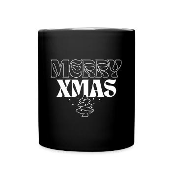 Typographie festive Joyeux Noël - Mug uni - noir - Devant