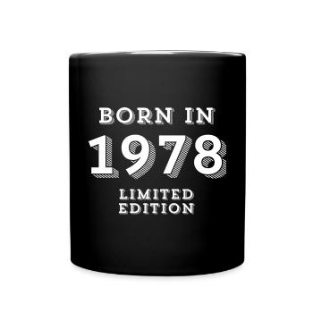 1978, born in 1978, year of birth - Full Colour Mug - black - Front
