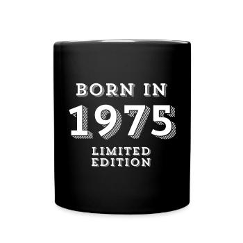 born in 1975, year of birth - Full Colour Mug - black - Front
