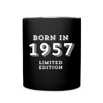 1957, year of birth, date of birth - Full Colour Mug - black - Front