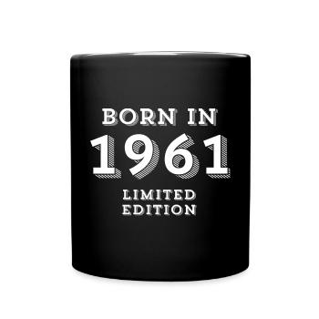1961, date de naissance, 63 ans, naissance - Mug uni - noir - Devant