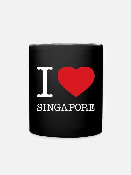 J’AIME SINGAPOUR Singapour - Mug uni - noir
