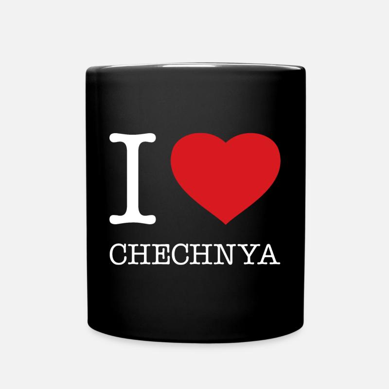 I LOVE CHECHNYA - Tasse einfarbig - Schwarz