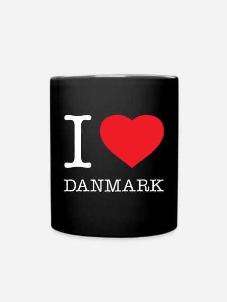 I LOVE DANMARK Dänemark - Tasse einfarbig - Schwarz