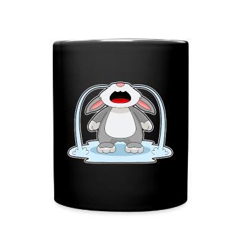 Bunny sad - Full Colour Mug - black - Front