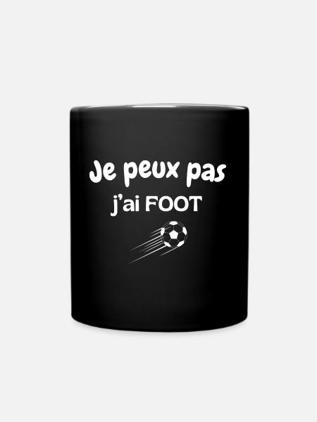 Je peux pas j'ai foot - Mug uni - noir