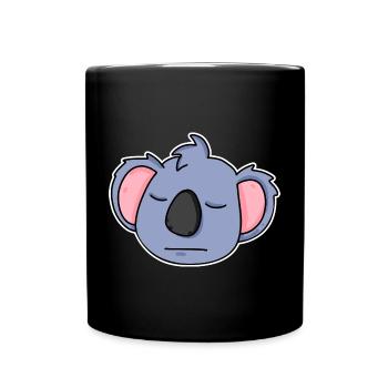 Koala Head Animal Tired - Full Colour Mug - black - Front