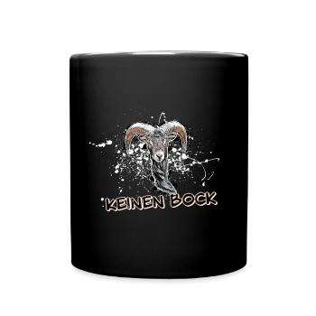 Keinen Bock - Lustlos - Tasse einfarbig - Schwarz - Vorne