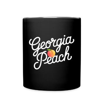 Georgia Peach Script Logo - Mug uni - noir - Devant