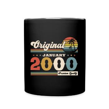 25e anniversaire Original Janvier Année 2000 - Mug uni - noir - Devant