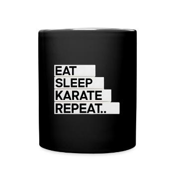 Eat. Sleep. Karate. Repeat... - Full Colour Mug - black - Front