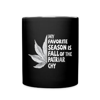 My favorite season is Fall of the Patriarchy - Full Colour Mug - black - Front
