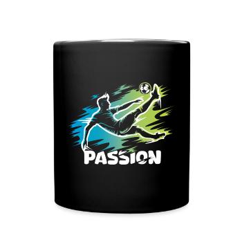 Passion – Football design for real footballers - Full Colour Mug - black - Front