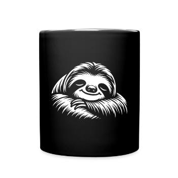 Cute Sleepy Sloth Stay Cool - Full Colour Mug - black - Front