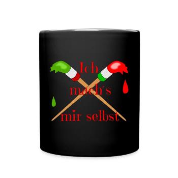 Maler Pinsel - Tasse einfarbig - Schwarz - Vorne