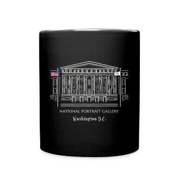 Washington D.C., National portrait gallery, USA - Full Colour Mug - black - Front