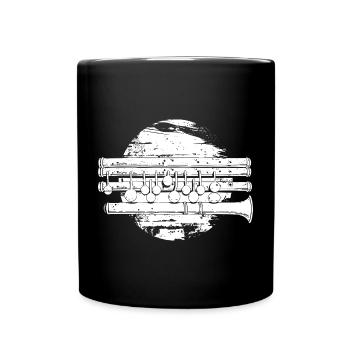 Dessin de flûte traversière - Mug uni - noir - Devant