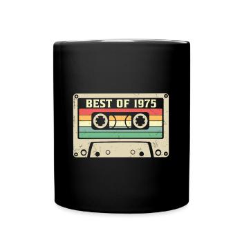Das Beste aus 1975 Retro 50 Jahre 50. Geburtstag - Tasse einfarbig - Schwarz - Vorne