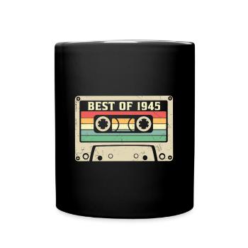 Das Beste von 1945 Retro 80 Jahre alter 80. Geburtstag - Tasse einfarbig - Schwarz - Vorne