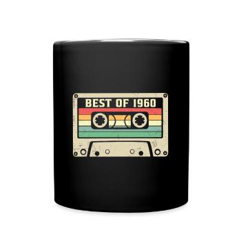 Das Beste aus 1960 Retro 65 Jahre 65. Geburtstag - Tasse einfarbig - Schwarz - Vorne