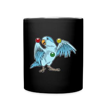 Jongleur perroquet jonglant - Mug uni - noir - Devant