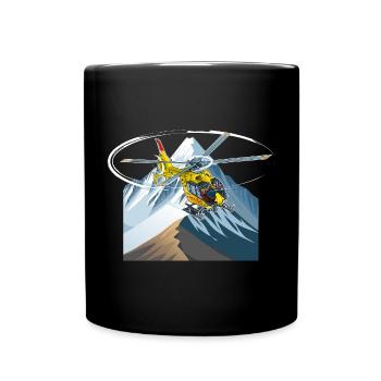Helicopter approaching - Full Colour Mug - black - Front