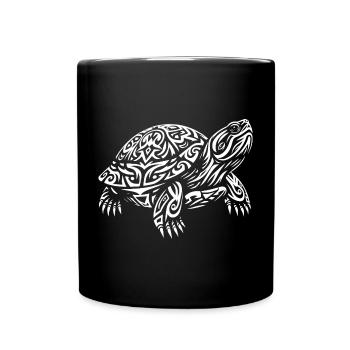 Tortue tribale - Mug uni - noir - Devant