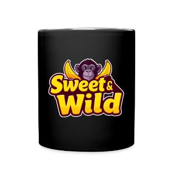 Süß und Wild - Tasse einfarbig - Schwarz - Vorne