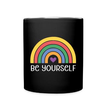 LGBTQ Pride Month - Be Yourself - Full Colour Mug - black - Front
