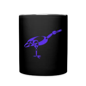 Époque numérique moderne de la cigogne : cubisme géométrique - Mug uni - noir - Devant