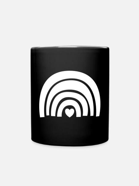 Regenbogen Rainbow - Full Colour Mug - black