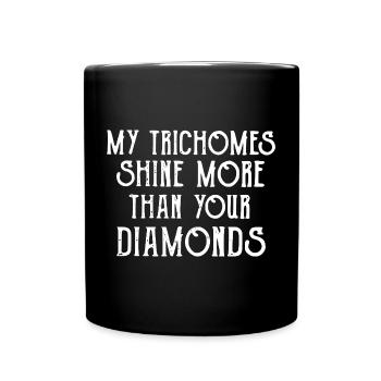 Trichomes Shine Over Diamonds - Full Colour Mug - black - Front