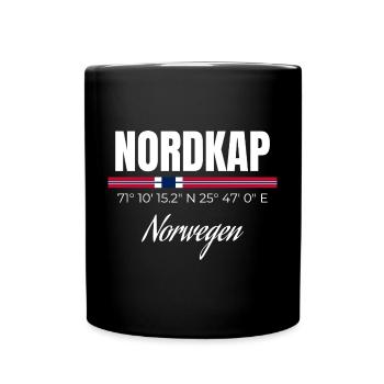 Nordkap - Tasse einfarbig - Schwarz - Vorne