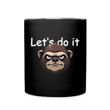 Sloth - let's do it - Full Colour Mug - black - Front
