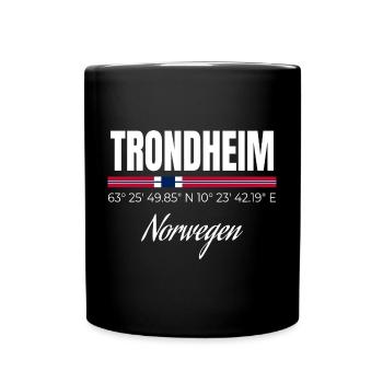 Trondheim - Tasse einfarbig - Schwarz - Vorne
