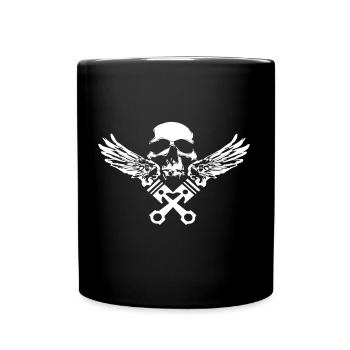 Totenkopf - Tasse einfarbig - Schwarz - Vorne