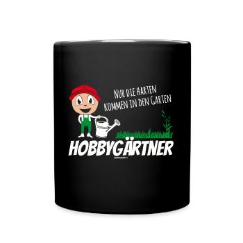 Hobbygärtner - Tasse einfarbig - Schwarz - Vorne