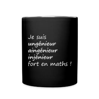 Je suis fort en maths ! - Mug uni - noir - Devant