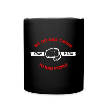 Krav Maga - Selbstverteidigung Defense Training - Tasse einfarbig - Schwarz - Vorne