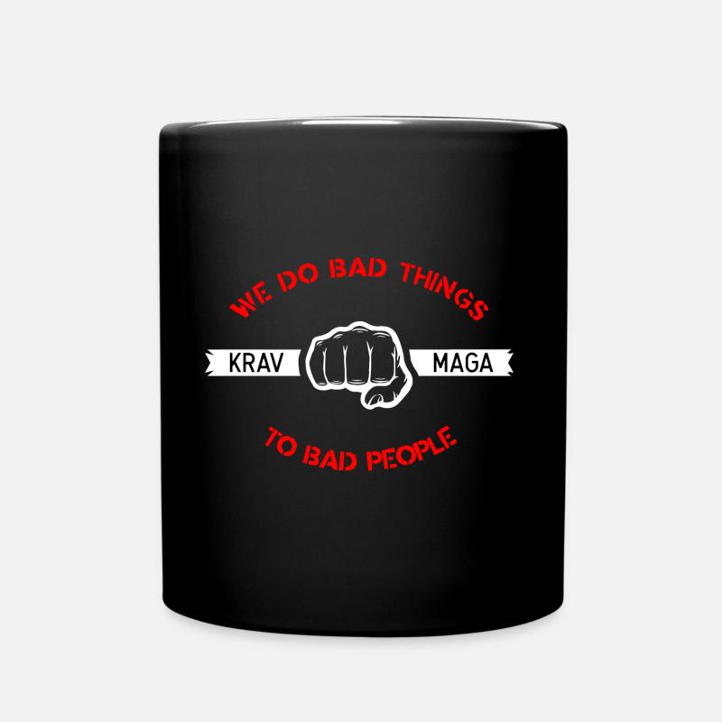 Krav Maga - Self Defense Defense Training - Full Colour Mug - black