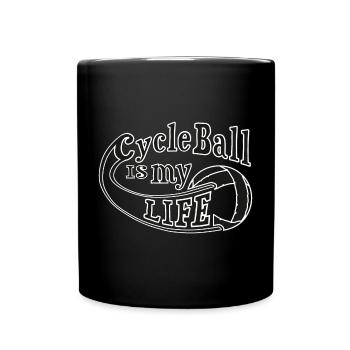 Radball | boule de cycle est ma vie - Mug uni - noir - Devant