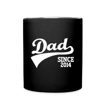 Vater Seit Vatertag 2014 Retro - Tasse einfarbig - Schwarz - Vorne
