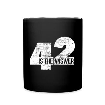 La réponse est 42 - Mug uni - noir - Devant