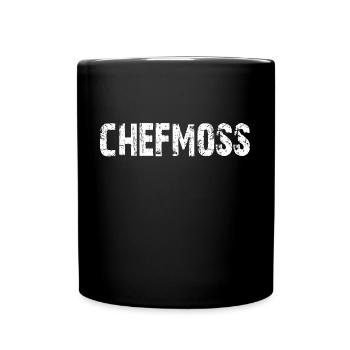 Chefmoss Chefin Powerfrau manisch - Tasse einfarbig - Schwarz - Vorne