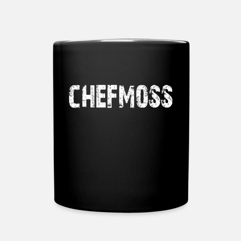 Chefmoss Chefin Powerfrau manisch - Tasse einfarbig - Schwarz