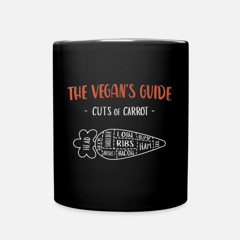 Vegan's Guide - Carrot Pieces - Full Colour Mug - black