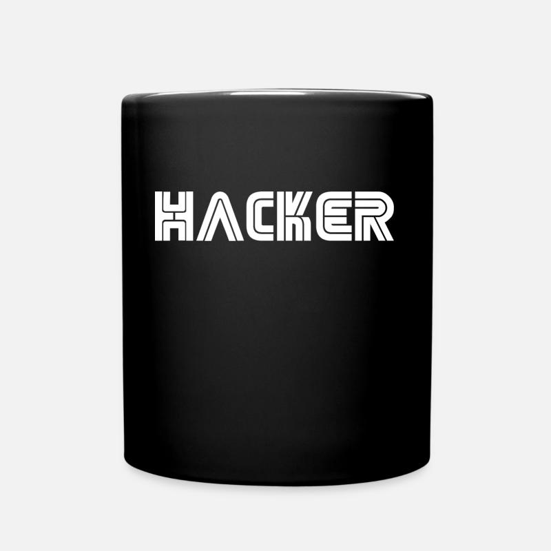 hacker - Tasse einfarbig - Schwarz