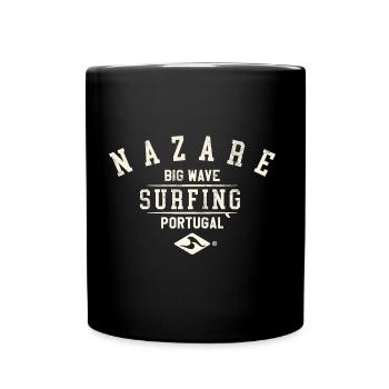 NAZARE BIG WAVE SURFING PORTUGAL - Full Colour Mug - black - Front